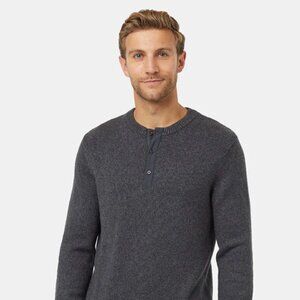 Forever 21 Men’s Henley Thermal Top (Gray, XL)